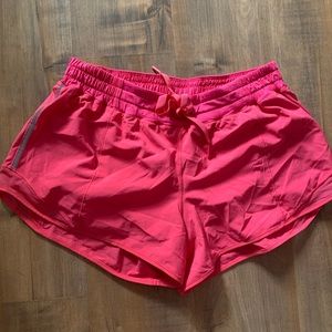 Pink Lululemon shorts.